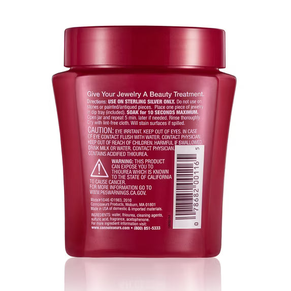 2 NEW Connoisseurs Silver Jewelry Cleaner, Liquid Dip Jewelry Cleaner in Red Jar