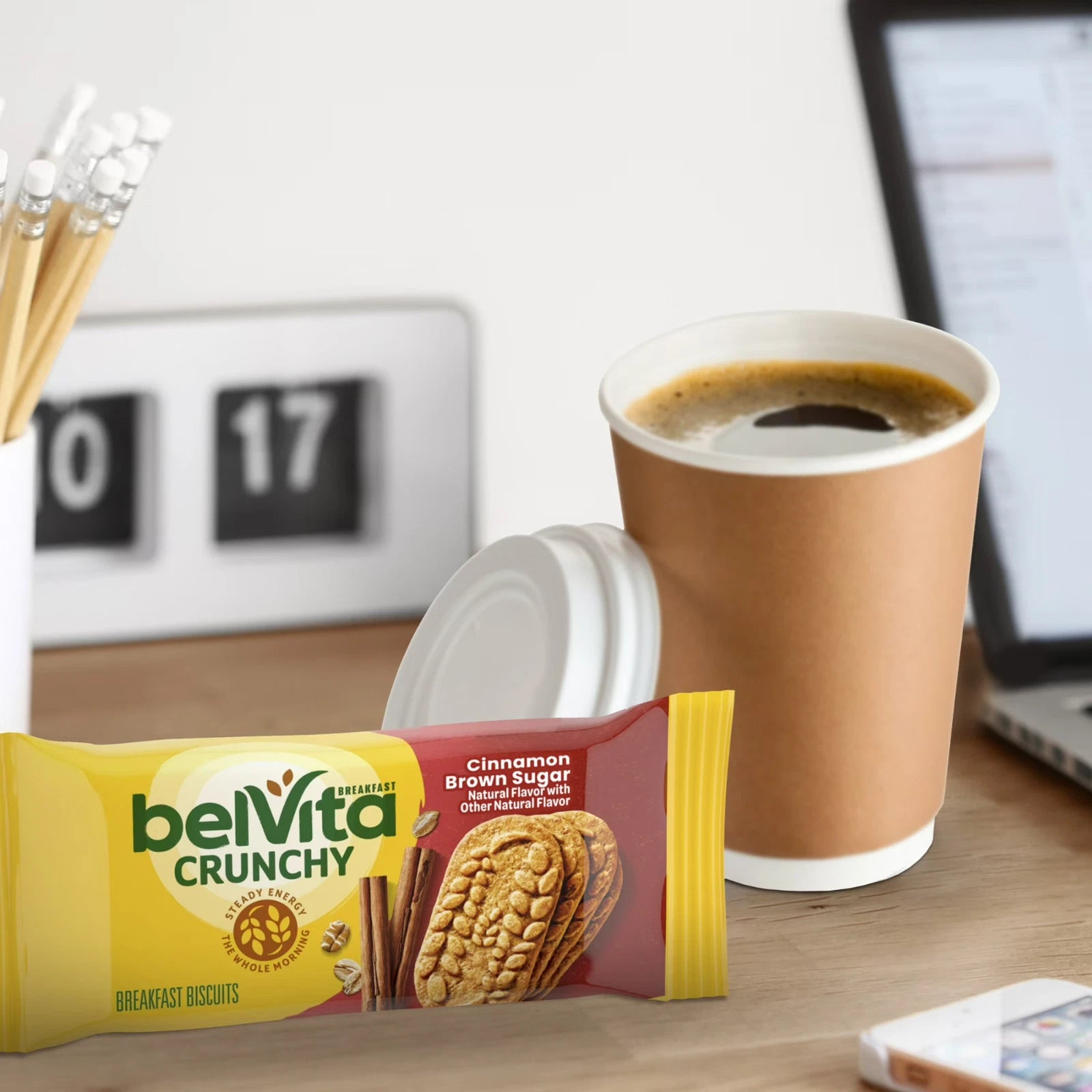 Pack of 2 belVita Breakfast Bars Biscuits, Cinnamon Brown Sugar, Value Pack, 12 Packs