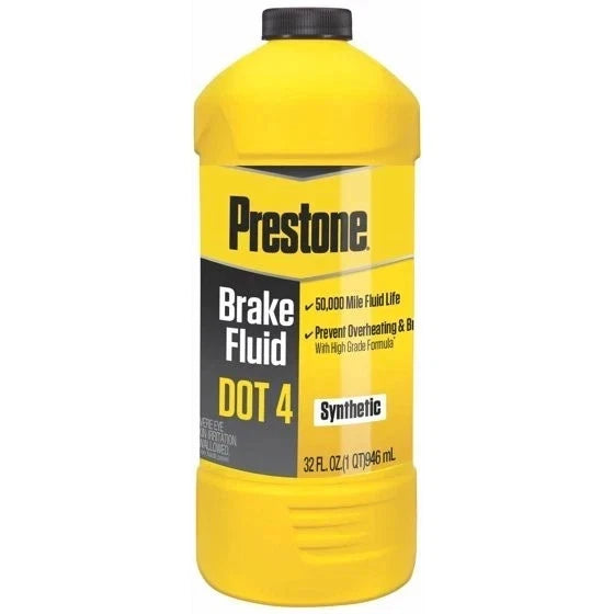 (2 pack) Prestone Dot 4 Brake Fluid 32 fl oz